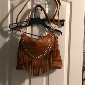 Brown studded purse cowboy style